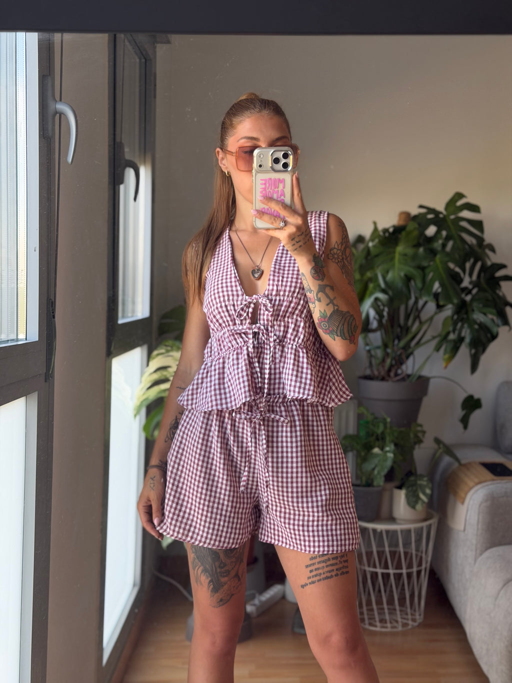 Conjunto Vicky burdeos