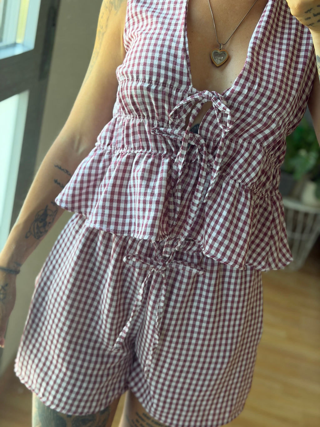 Conjunto Vicky burdeos