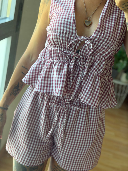 Conjunto Vicky burdeos